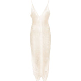 Abito con scollo a v e frange in avorio Bless - donna 