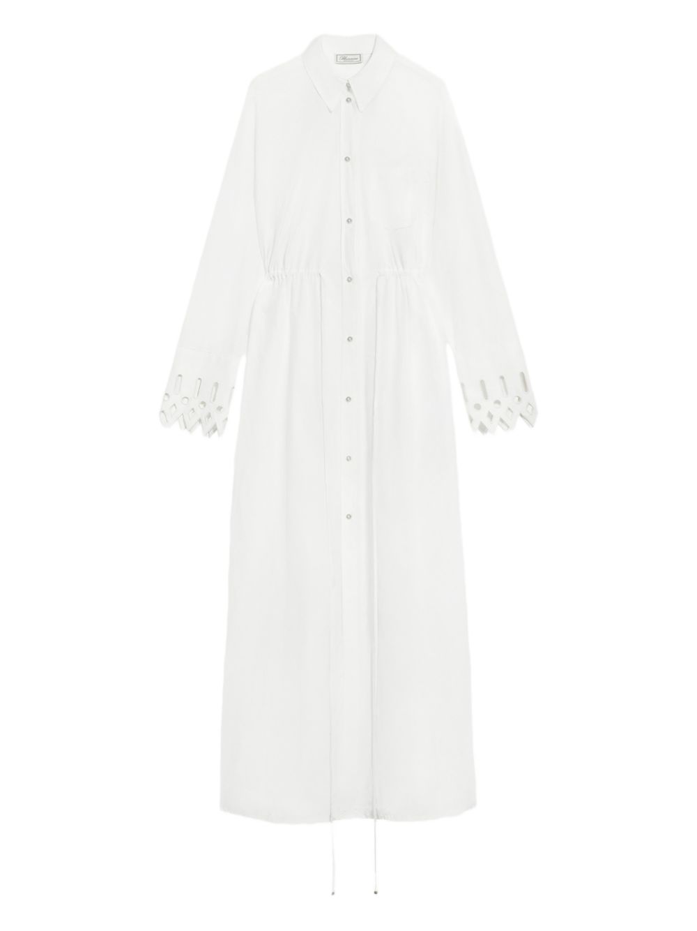 Abito lungo tela in bianco 
