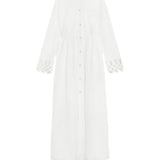 Abito lungo tela in bianco 