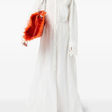 Abito lungo tela in bianco 
