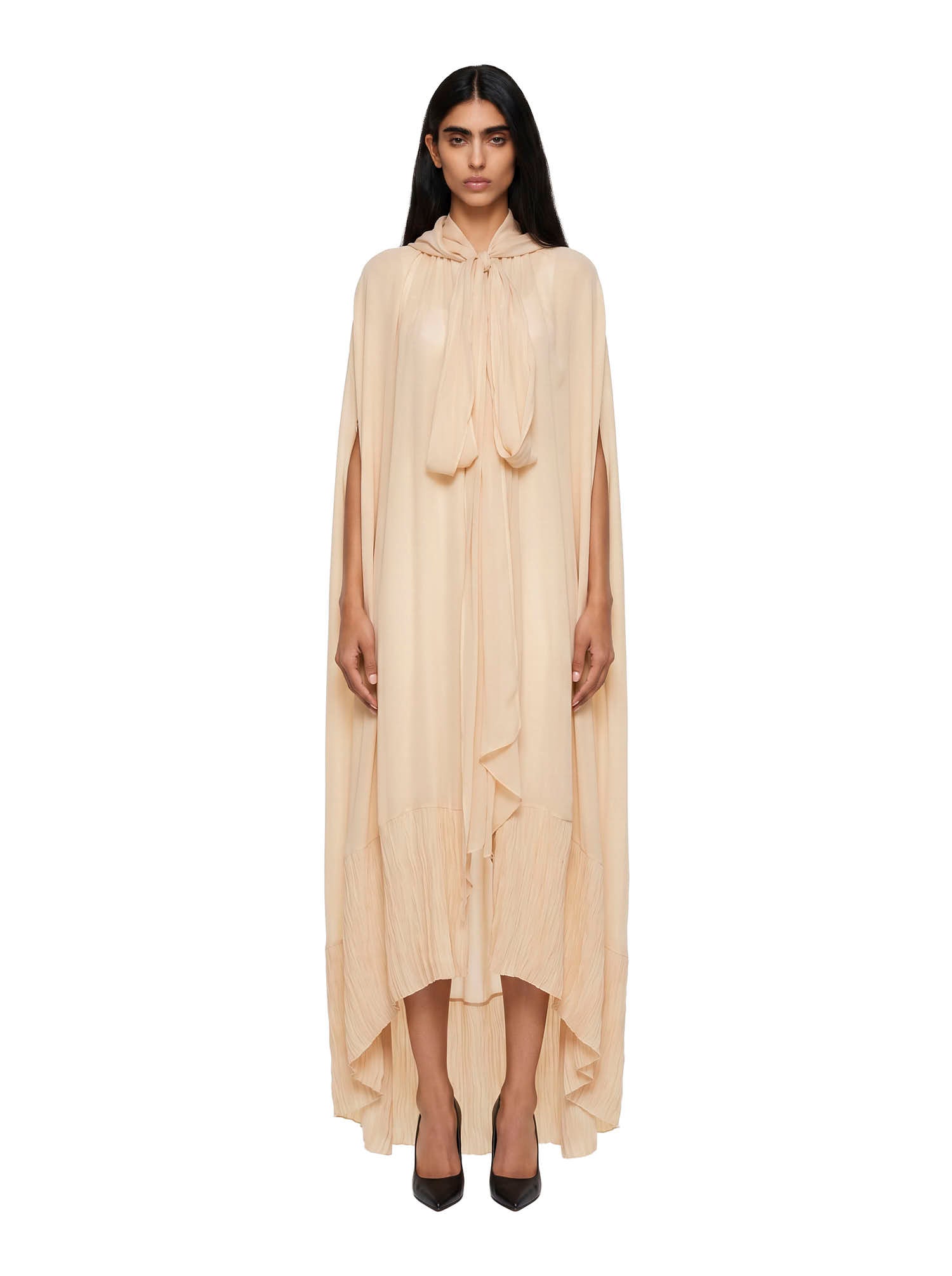Top lungo con cappuccio in beige Blumarine - donna 