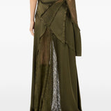 Gonna con strato in pizzoin verde Blumarine - donna 
