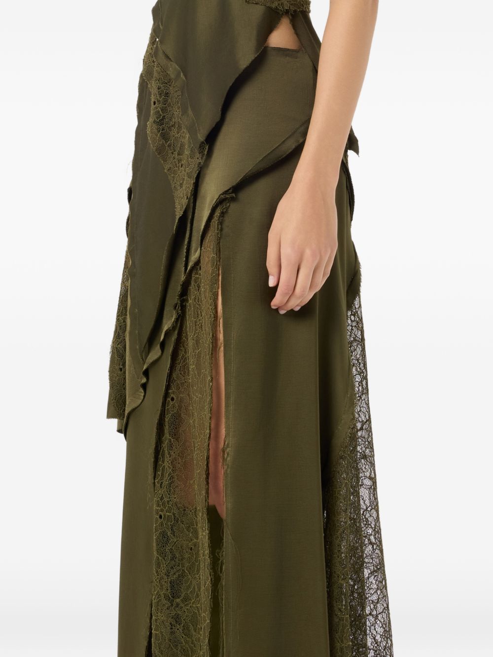 Gonna con strato in pizzoin verde Blumarine - donna 