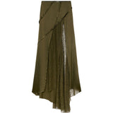 Gonna con strato in pizzoin verde Blumarine - donna 