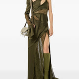 Gonna con strato in pizzoin verde Blumarine - donna 
