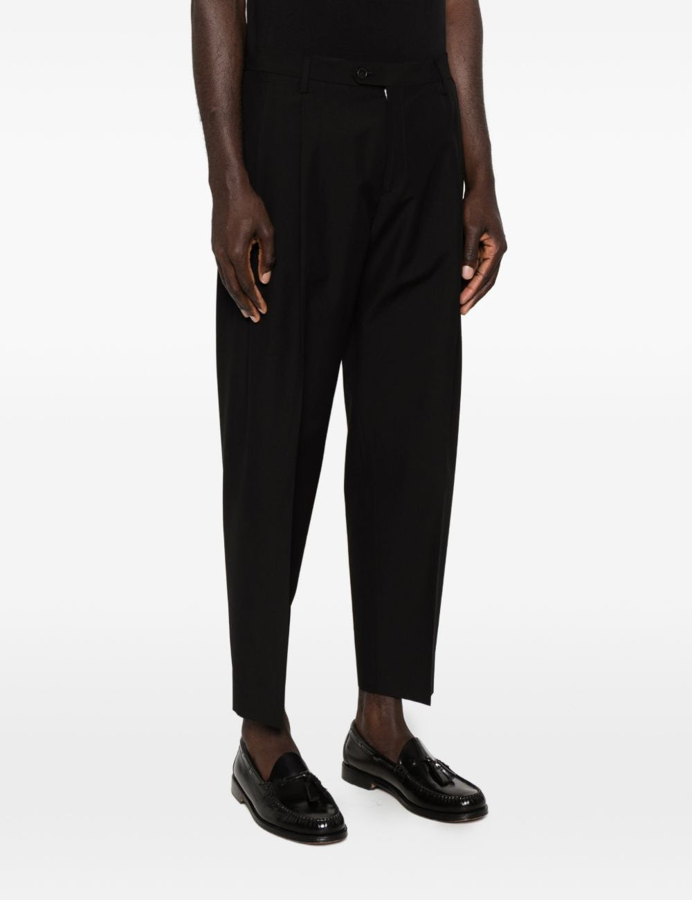 Pantaloni a pieghe con piega stirata in nero Briglia 1949 - uomo 