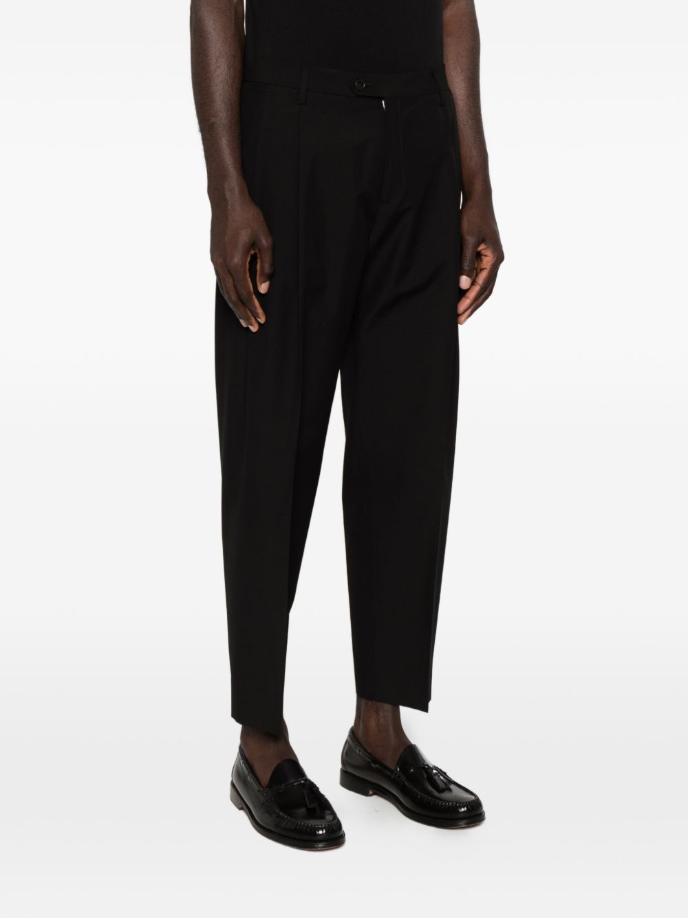 Pantaloni a pieghe con piega stirata in nero Briglia 1949 - uomo 