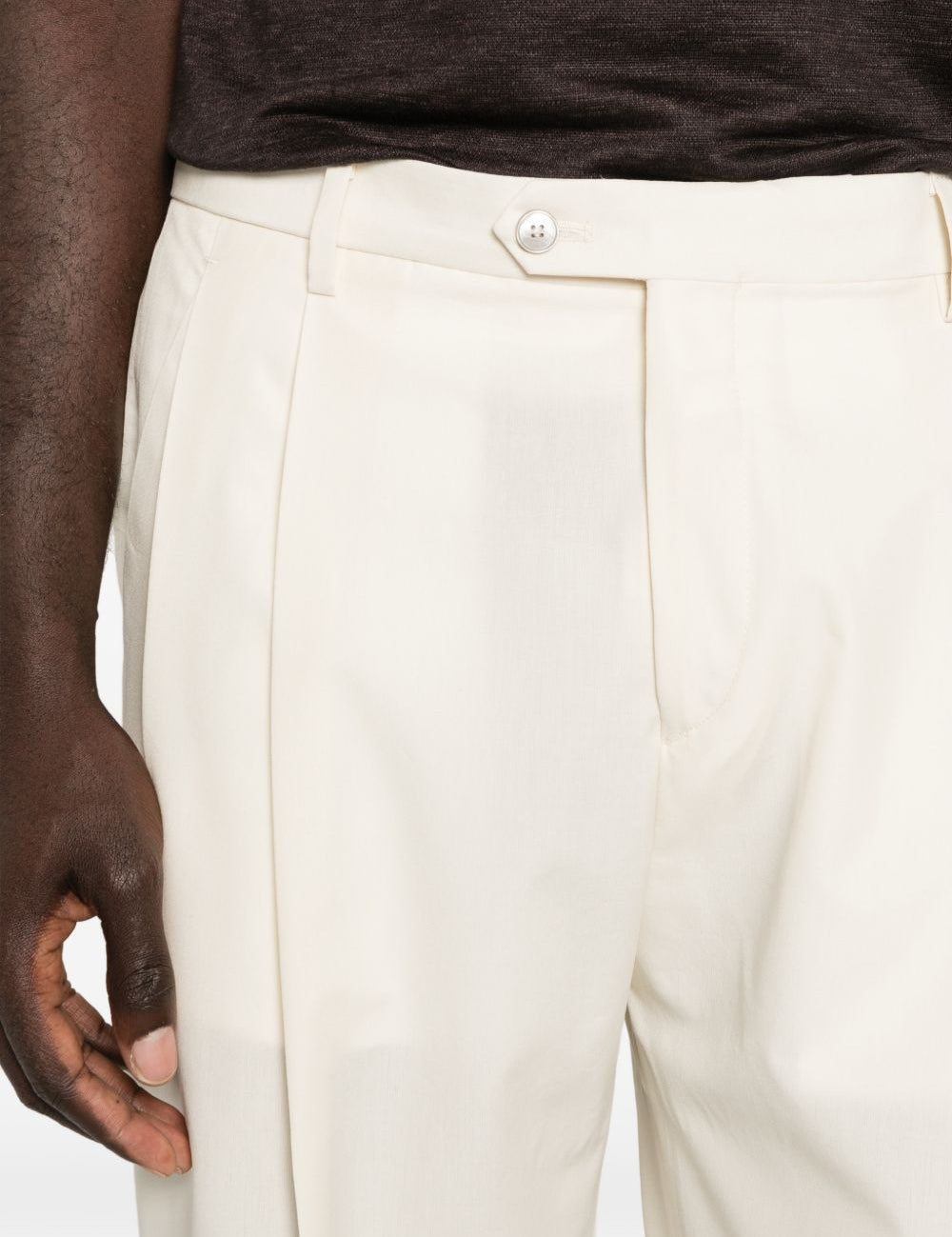 Pantaloni affusolati con pieghe in beige Briglia 1949 - uomo 