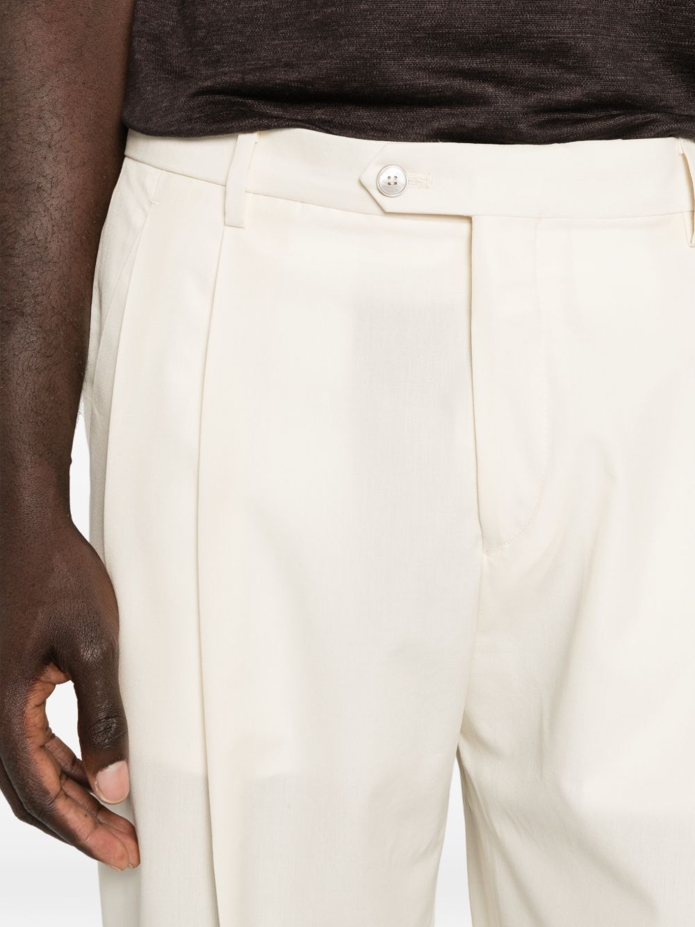 Pantaloni affusolati con pieghe in beige Briglia 1949 - uomo 