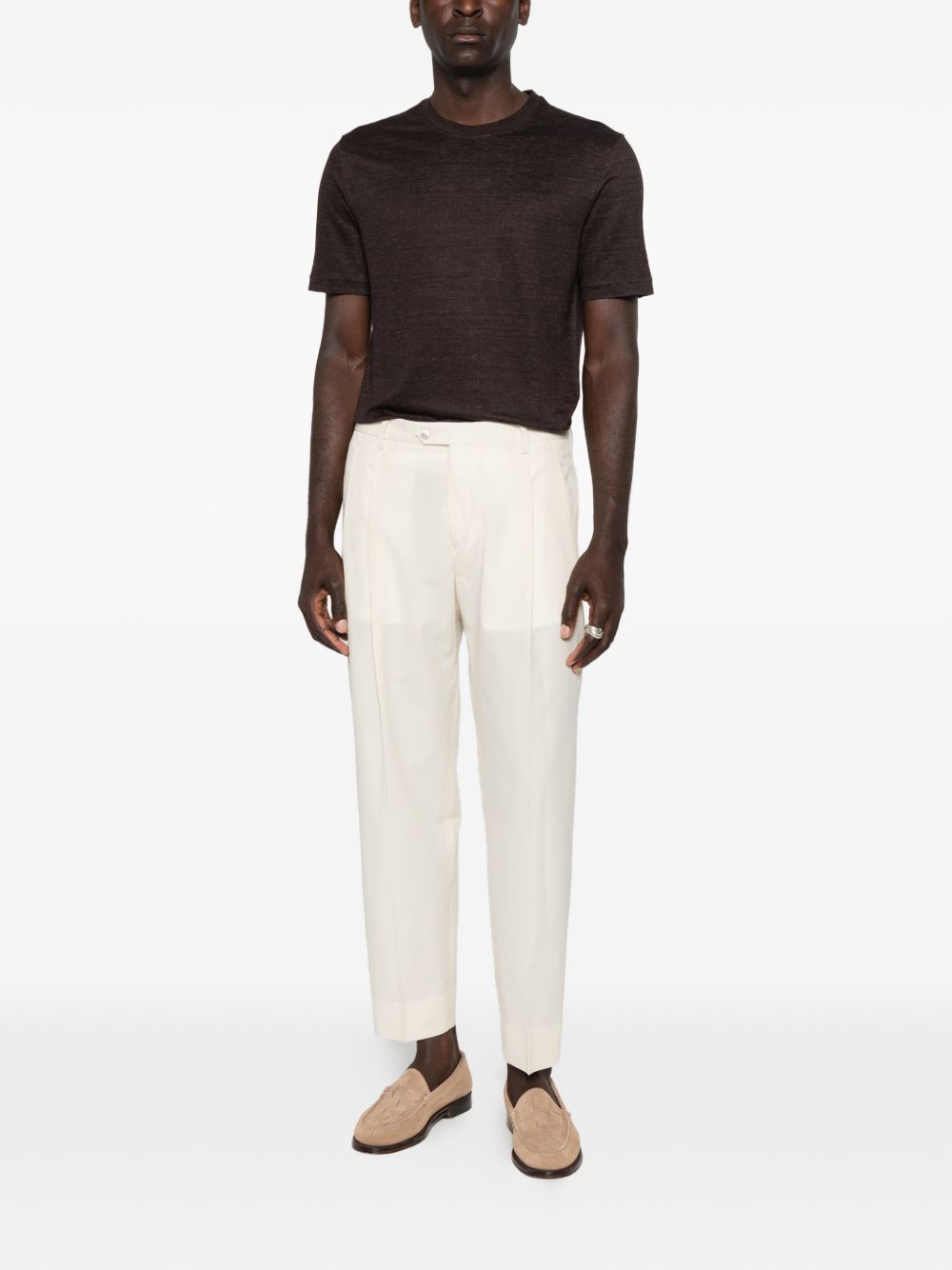 Pantaloni affusolati con pieghe in beige Briglia 1949 - uomo 