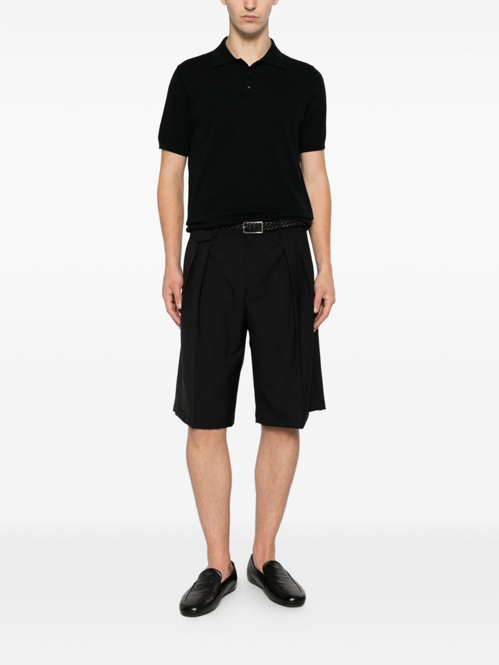 Pantaloncini al ginocchio con pieghe in nero Briglia 1949 - uomo 