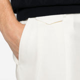 Pantaloncini su misura con dettagli a pieghe in bianco Briglia 1949 - uomo 