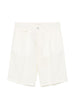 Men's Briglia 1949 bespoke pleated detail shorts in white