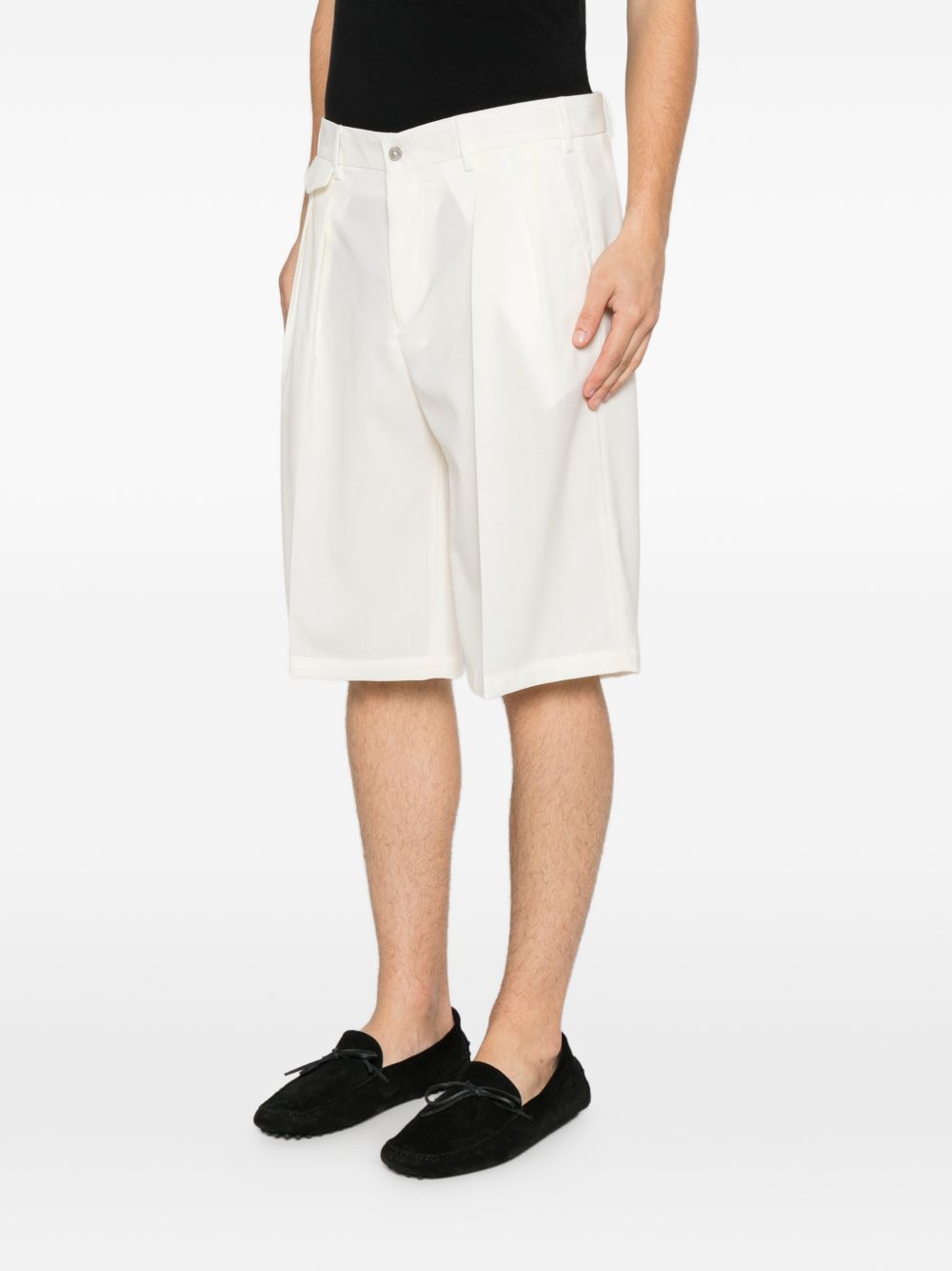 Pantaloncini su misura con dettagli a pieghe in bianco Briglia 1949 - uomo 