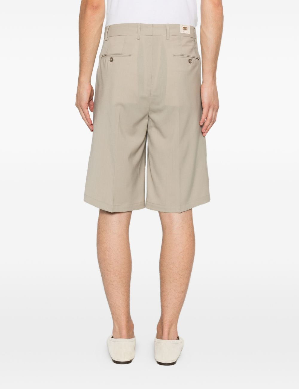 Pantaloncini Bedfords a pieghe con taschino portamonete in verde Briglia 1949 - uomo 