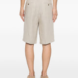 Pantaloncini con dettagli a pieghe in beige Briglia 1949 - uomo 