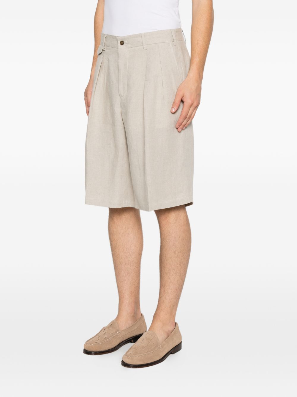 Pantaloncini con dettagli a pieghe in beige Briglia 1949 - uomo 