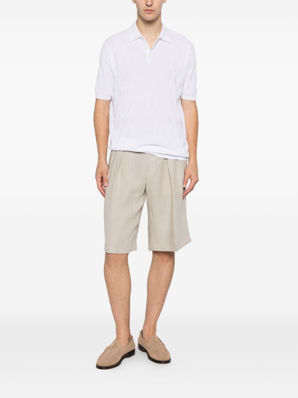 Pantaloncini con dettagli a pieghe in beige Briglia 1949 - uomo 