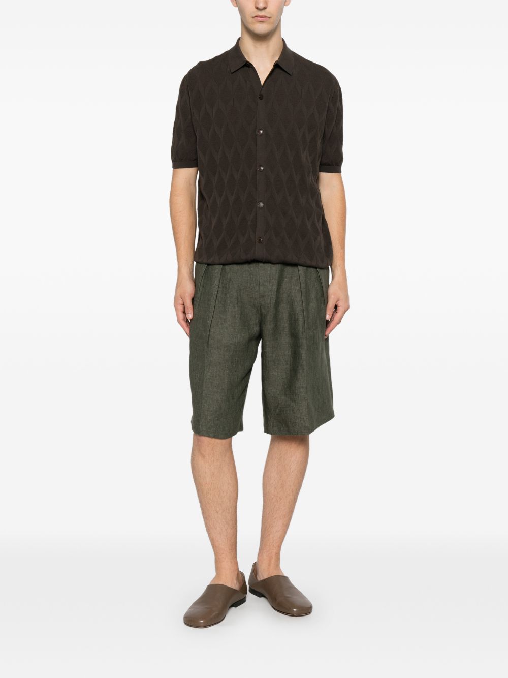 Pantaloncini con dettagli a pieghe in grigio Briglia 1949 - uomo 