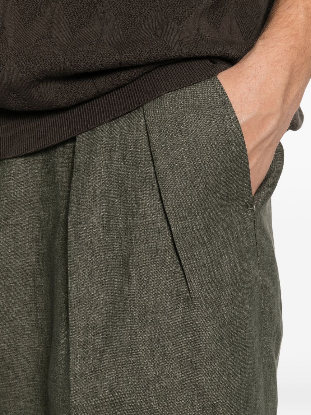 Pantaloncini con dettagli a pieghe in grigio Briglia 1949 - uomo 