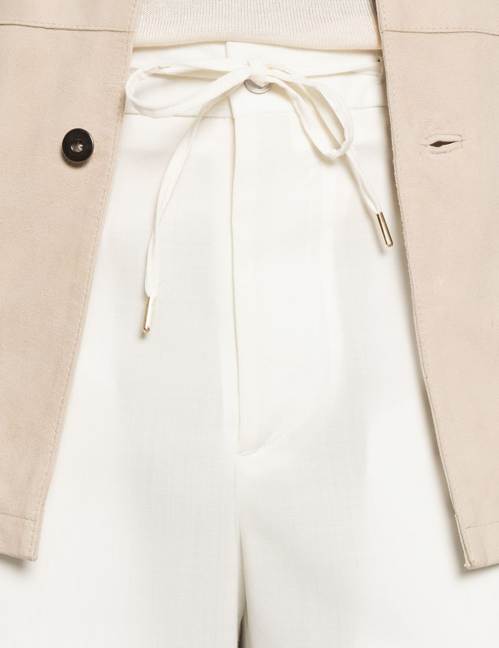 Pantaloni corti con coulisse in vita in bianco Briglia 1949 - uomo 