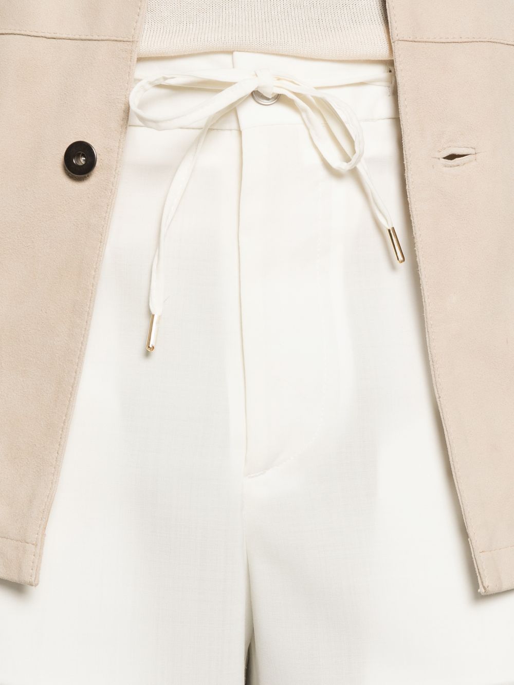 Pantaloni corti con coulisse in vita in bianco Briglia 1949 - uomo 