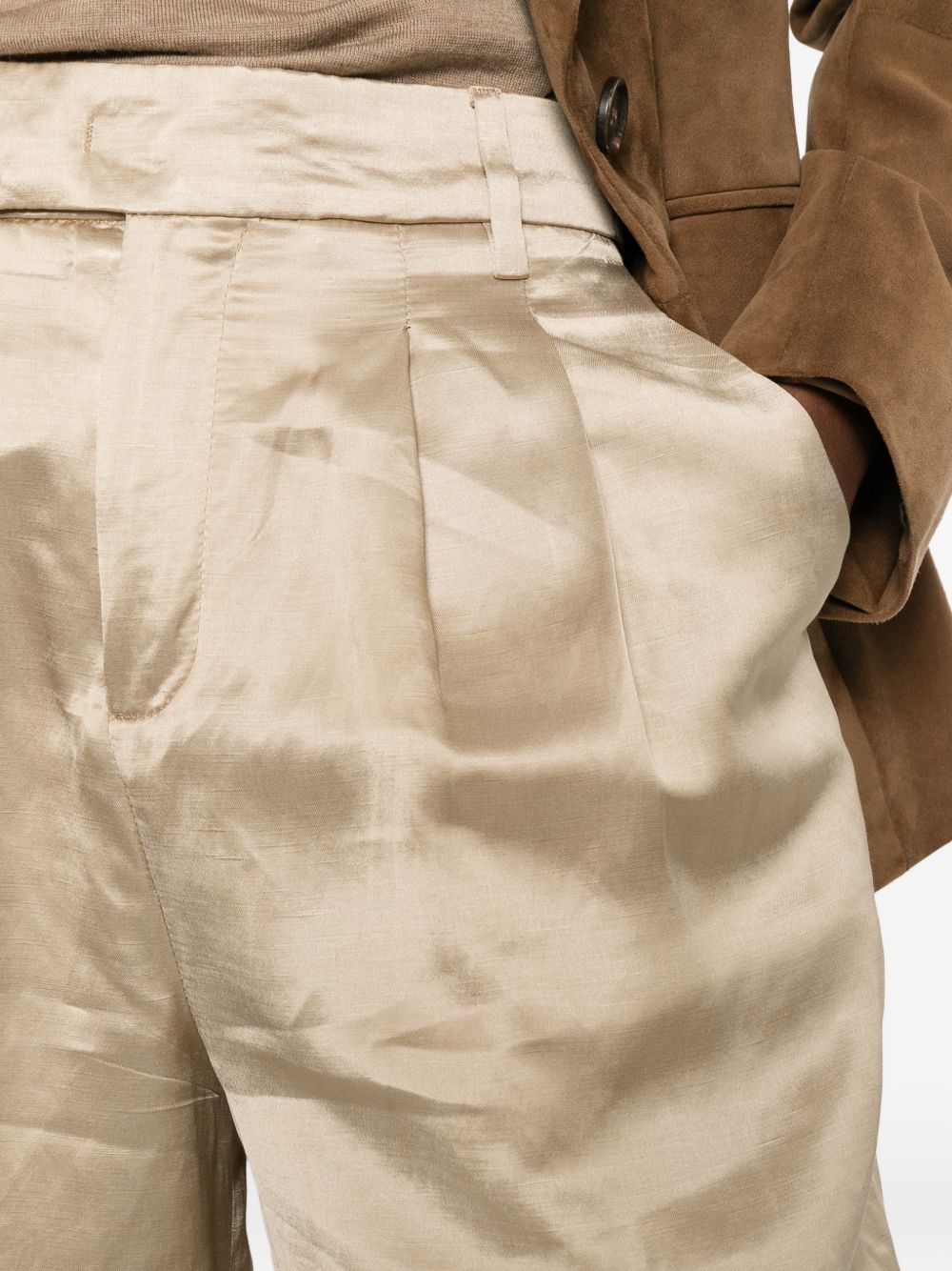 Shorts satinati i con risvolto Isablelaw in beige Briglia 1949 - donna 