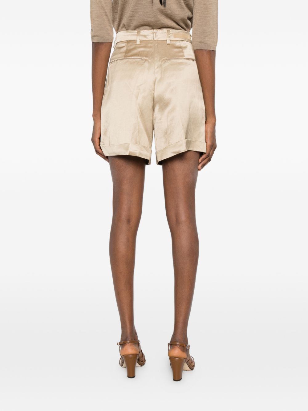 Shorts satinati i con risvolto Isablelaw in beige Briglia 1949 - donna 