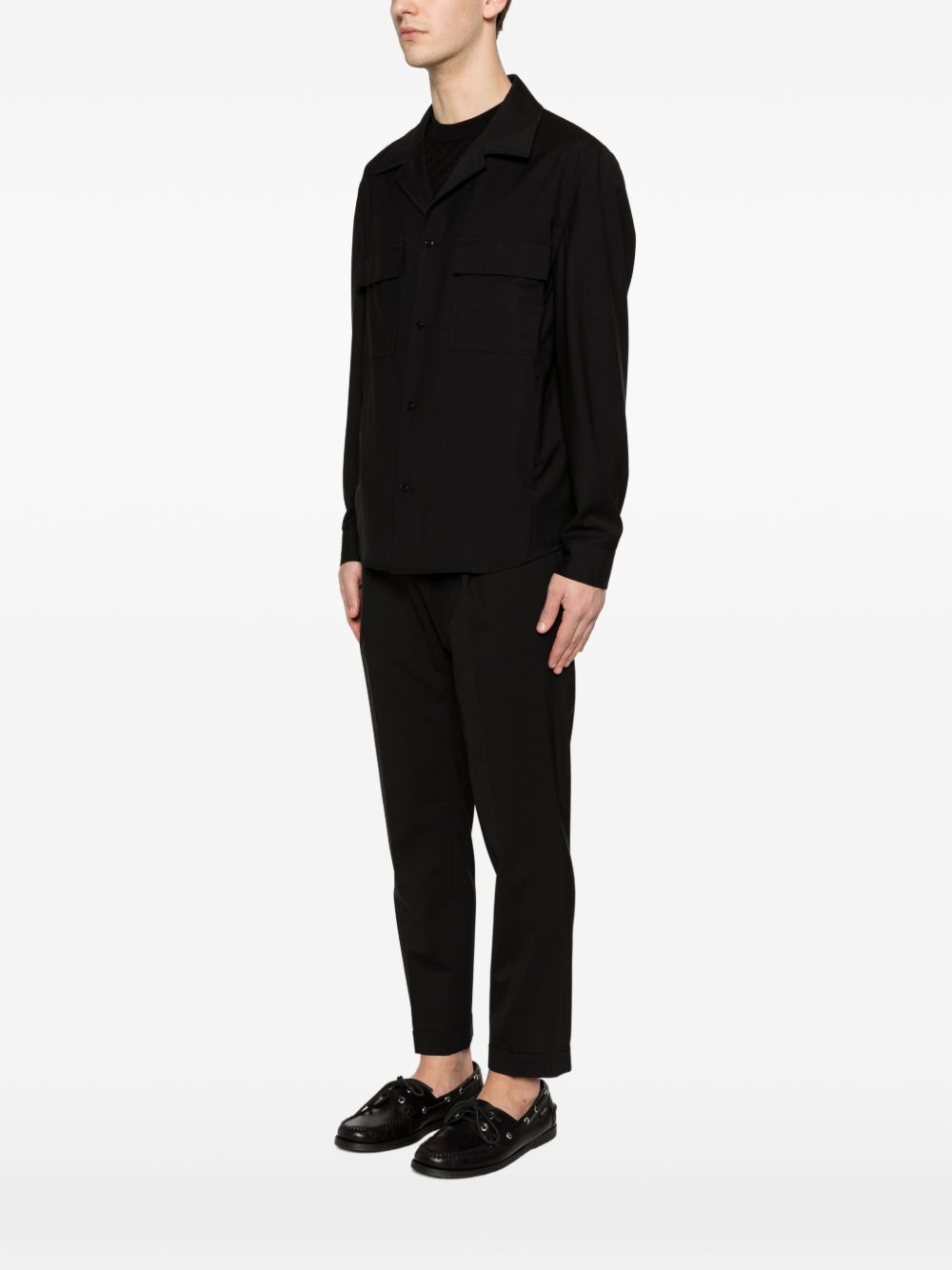Giacca-camicia con tasca sul petto john in nero Briglia 1949 - uomo 
