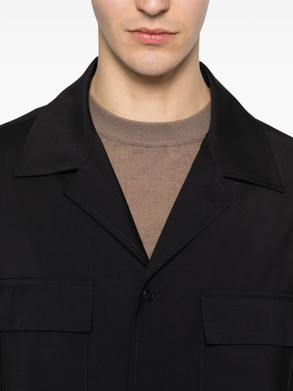 Giacca-camicia con tasca sul petto john in blu Briglia 1949 - uomo 
