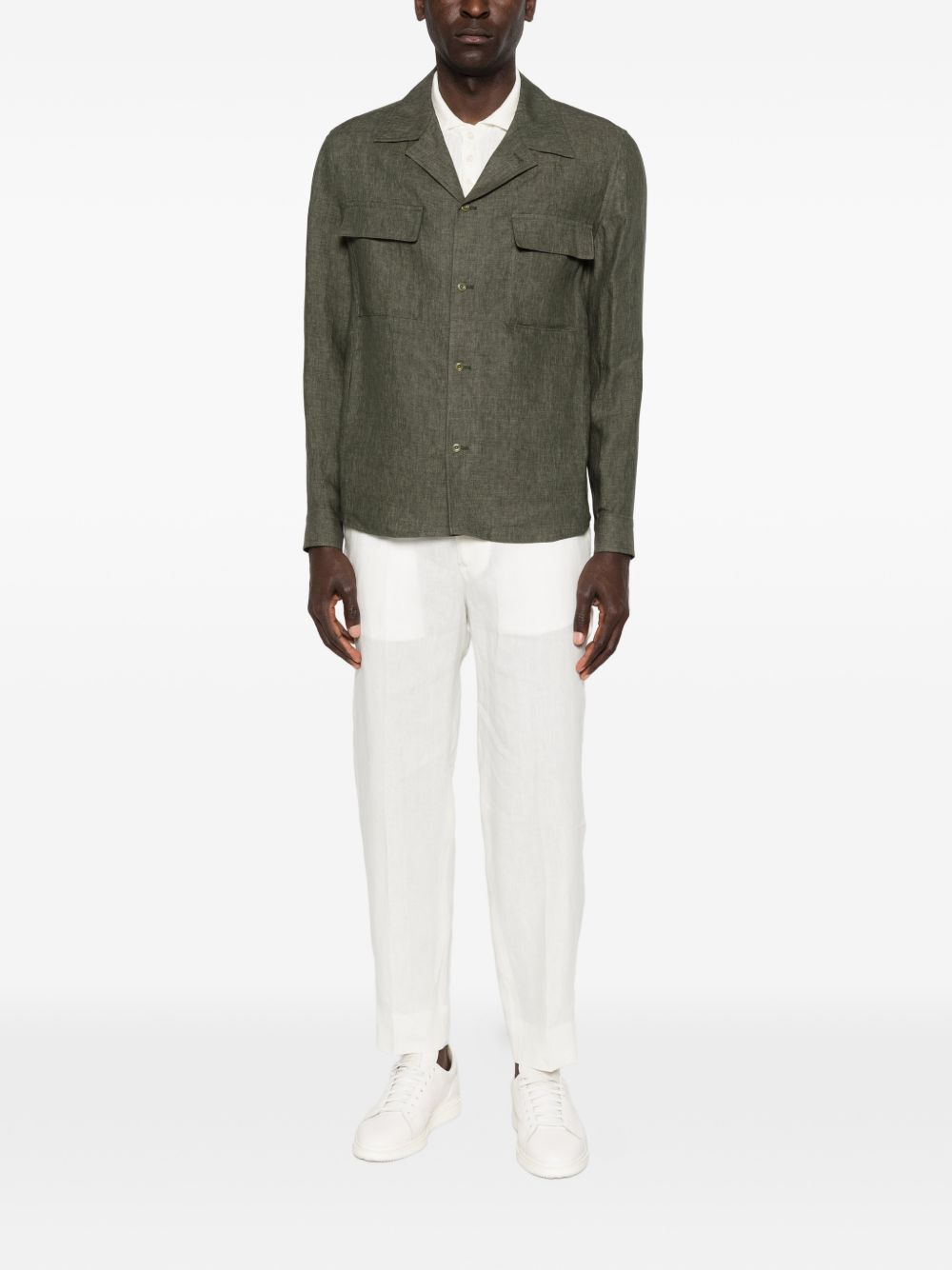 Giacca camicia john con tasca con patta in verde Briglia 1949 - uomo 