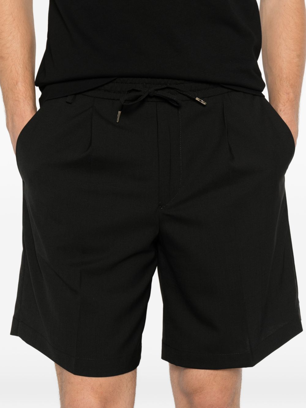 Pantaloncini con coulisse e pieghe in nero Briglia 1949 - uomo 