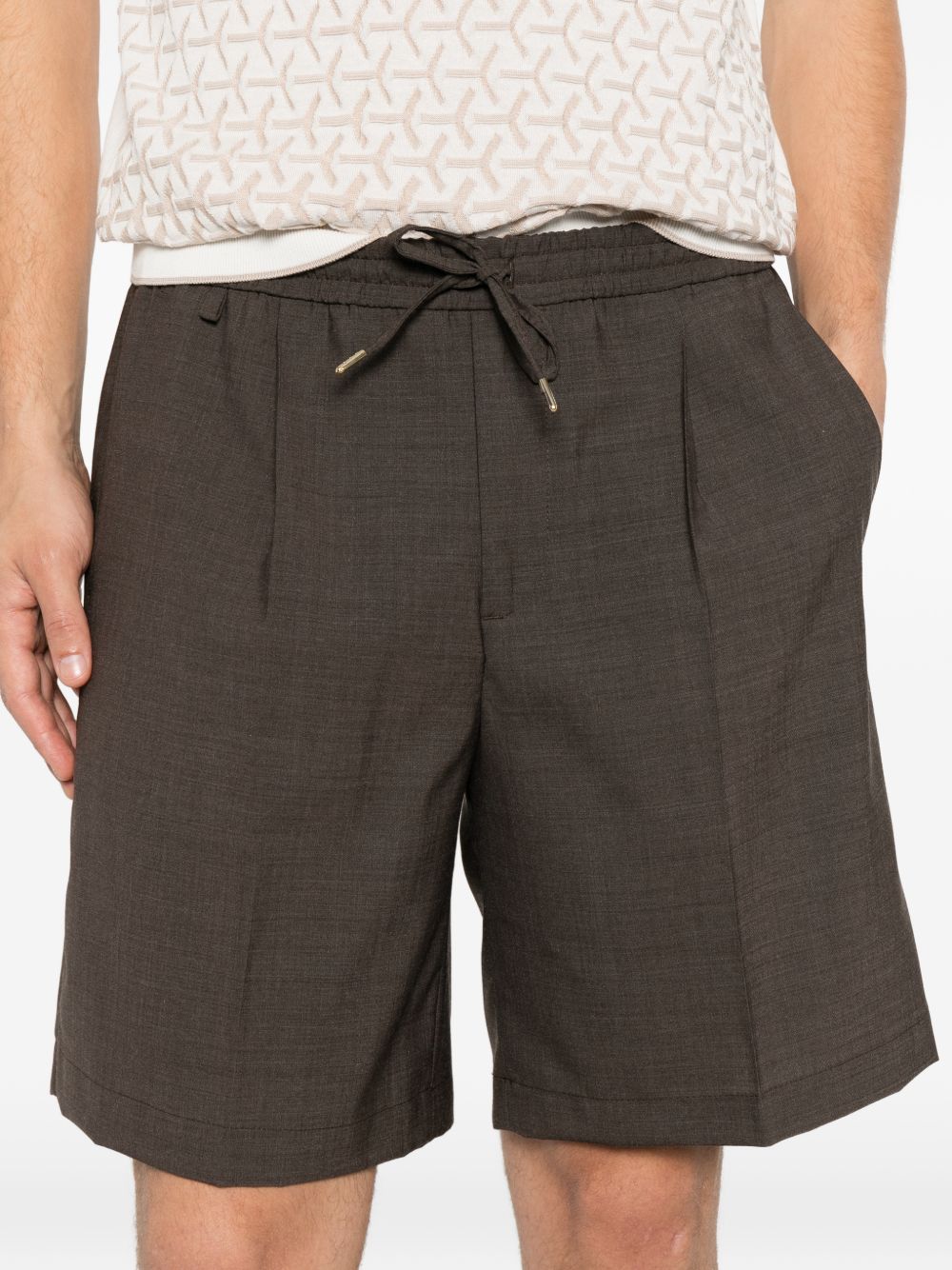 Pantaloncini con coulisse e pieghe in marrone Briglia 1949 - uomo 