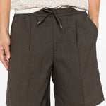 Pantaloncini con coulisse e pieghe in marrone Briglia 1949 - uomo 