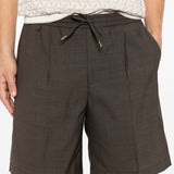 Pantaloncini con coulisse e pieghe in marrone Briglia 1949 - uomo 