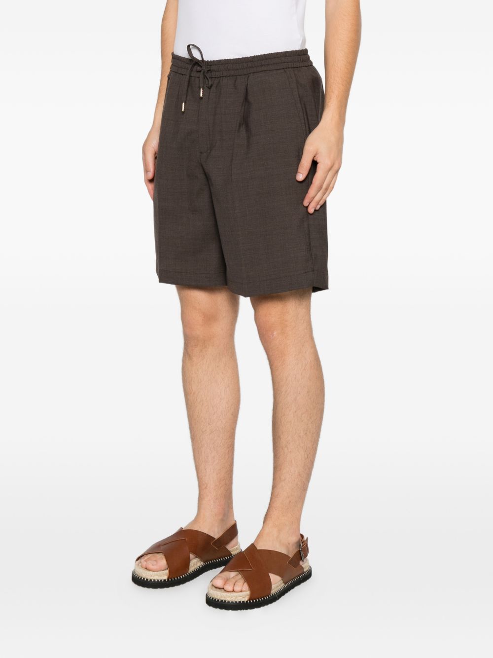 Pantaloncini con coulisse e pieghe in marrone Briglia 1949 - uomo 