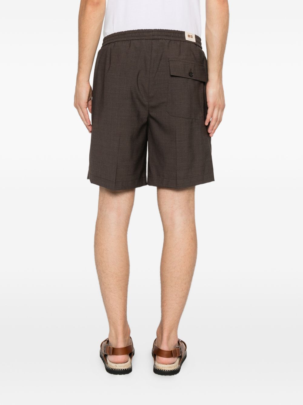 Pantaloncini con coulisse e pieghe in marrone Briglia 1949 - uomo 