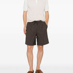 Pantaloncini con coulisse e pieghe in marrone Briglia 1949 - uomo 
