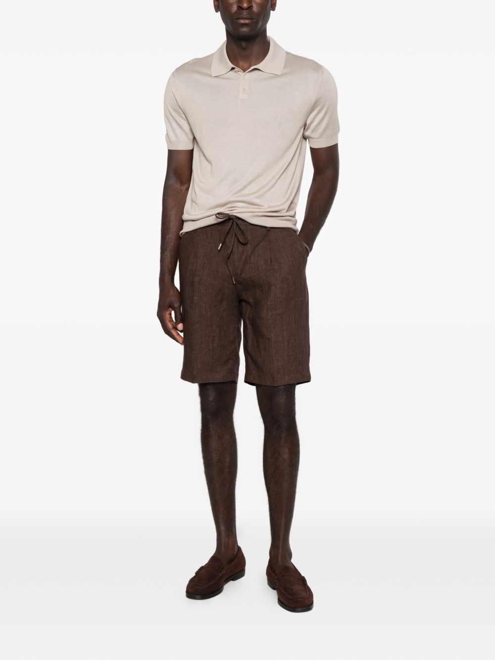 Pantaloncini chino con coulisse in marrone Briglia 1949 - uomo 