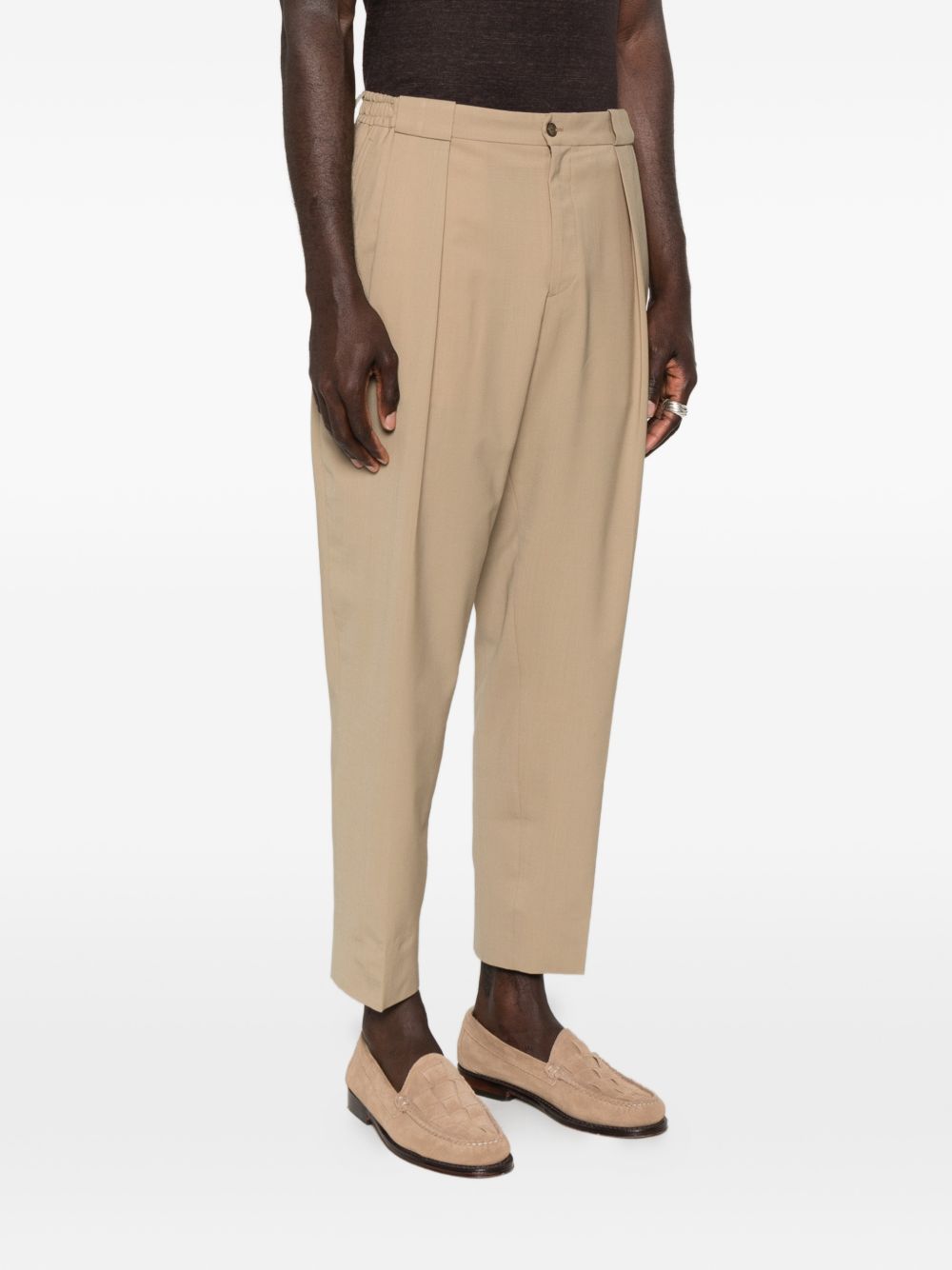 Pantaloni affusolati a pieghe in marrone Briglia 1949 - uomo 