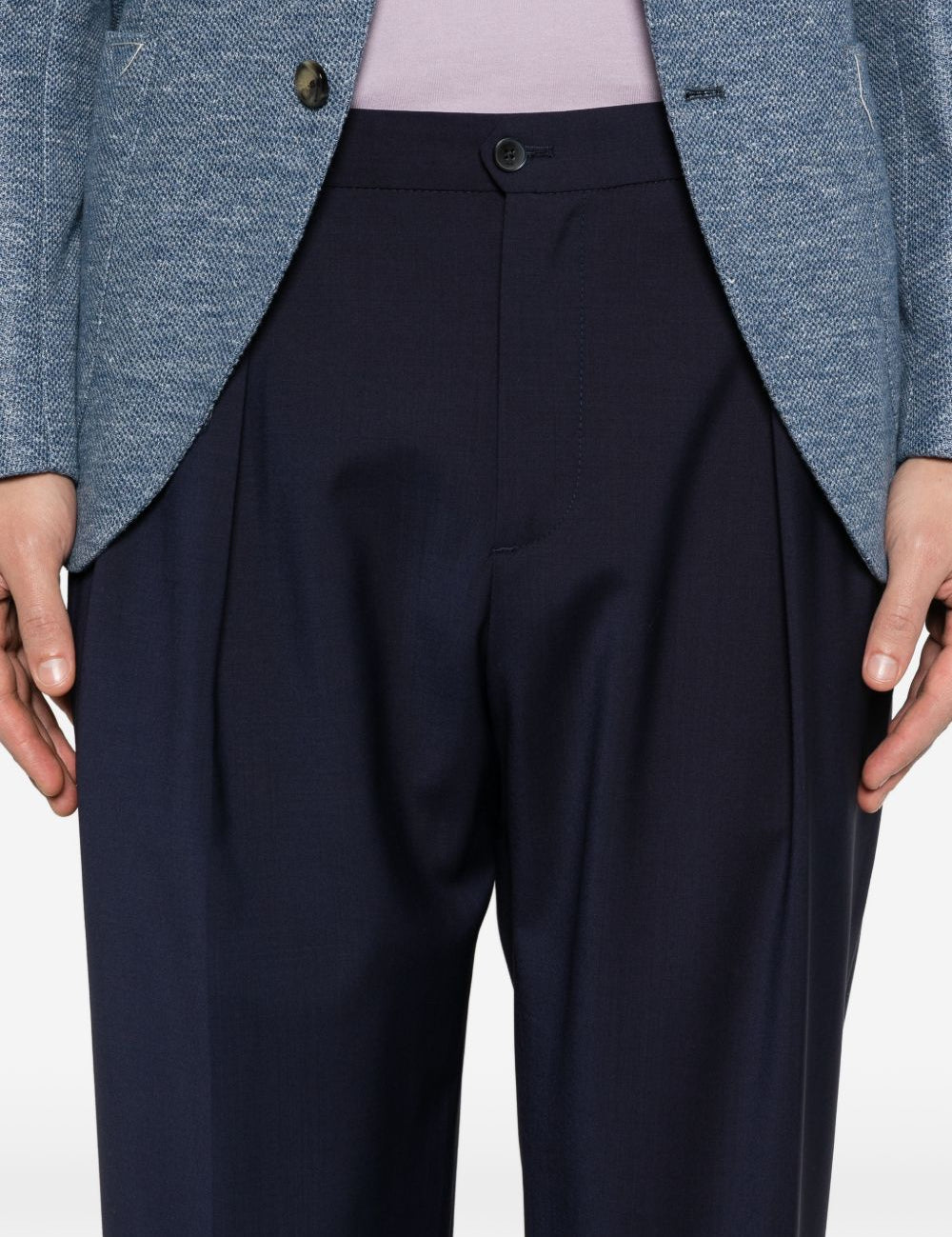 Pantaloni portobellos con pieghe in blu Briglia 1949 - uomo 