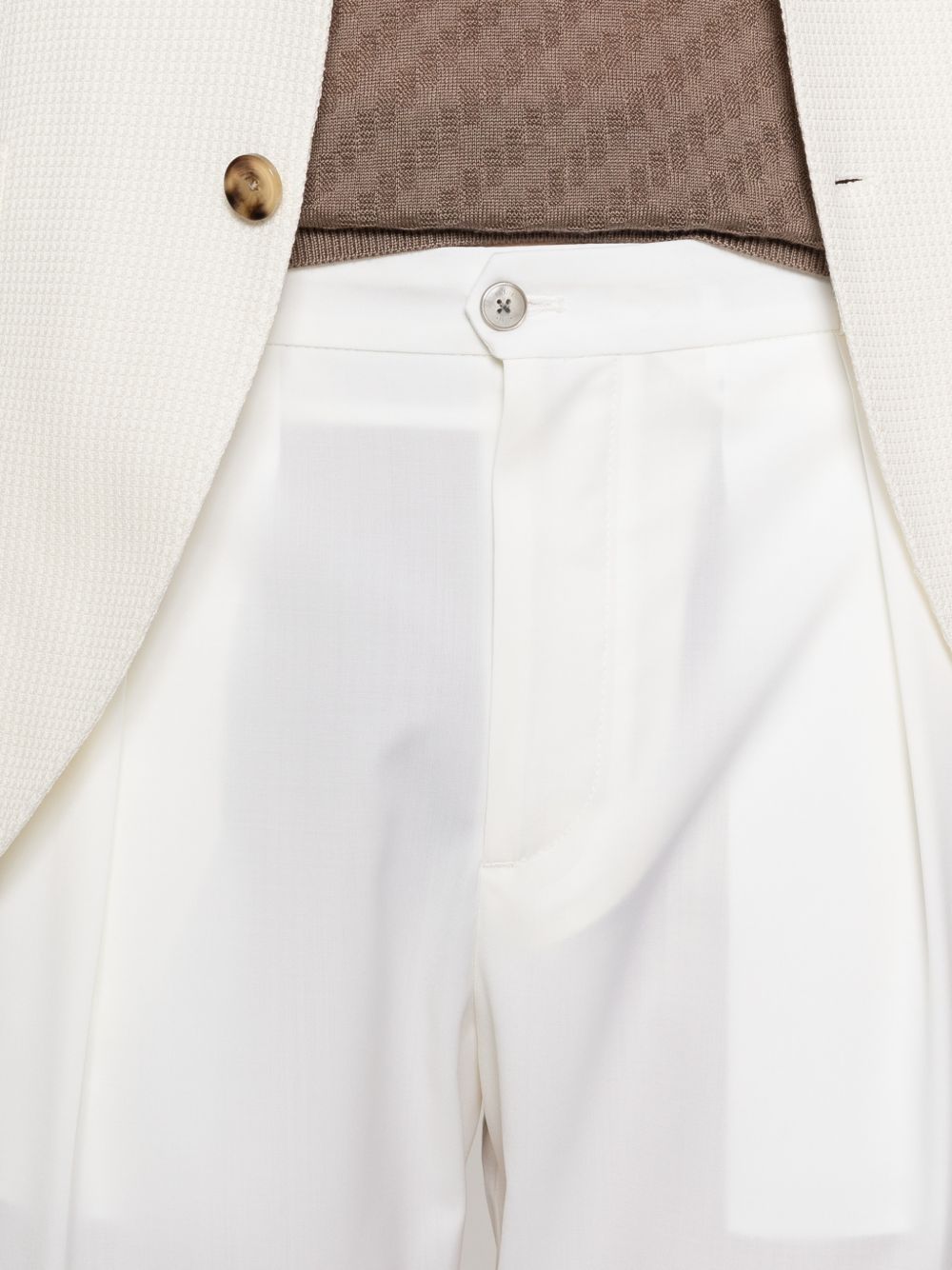 Pantaloni portobellos con pieghe in bianco Briglia 1949 - uomo 