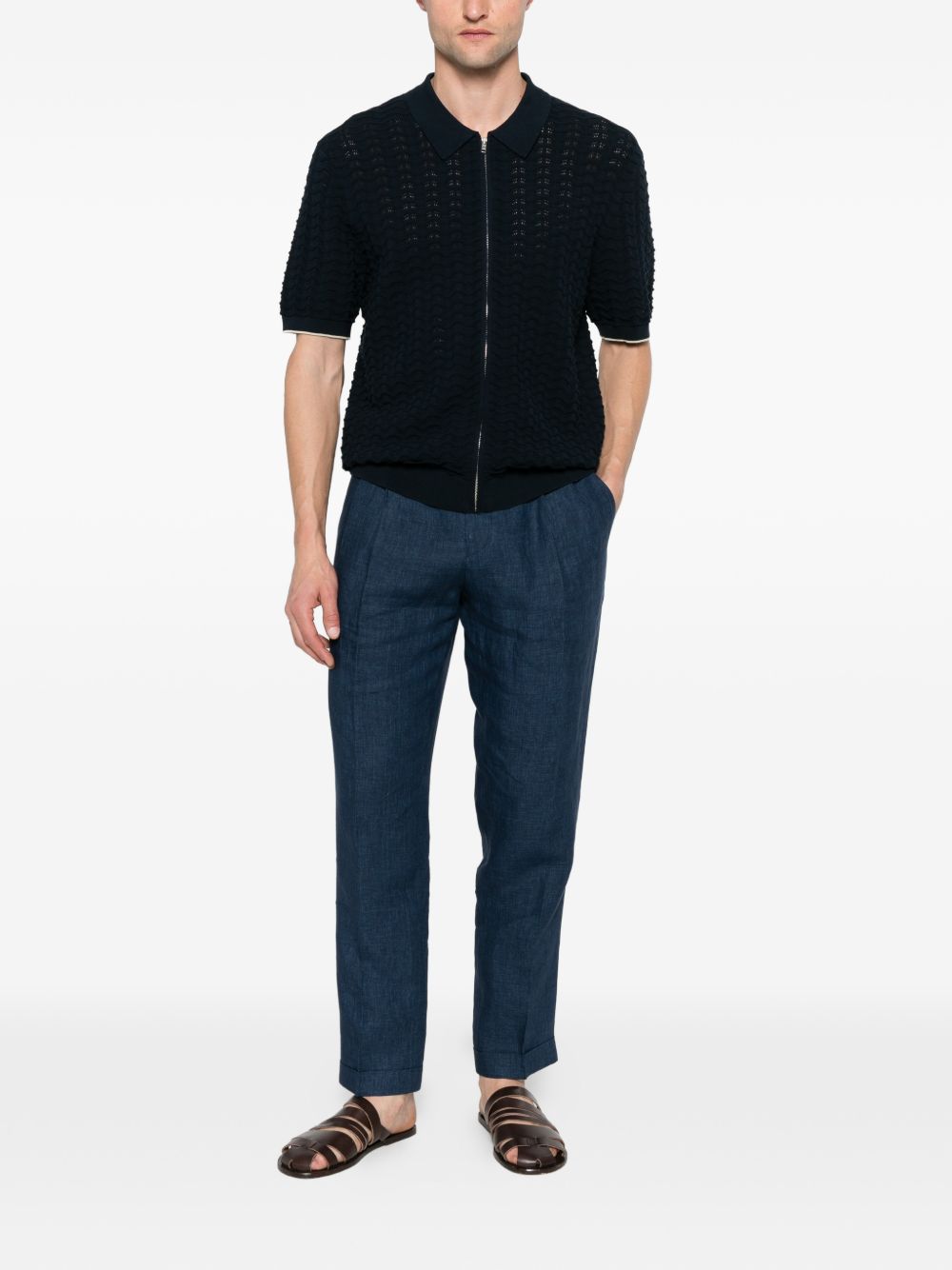 Pantaloni a pieghe con fibbia in blu Briglia 1949 - uomo 