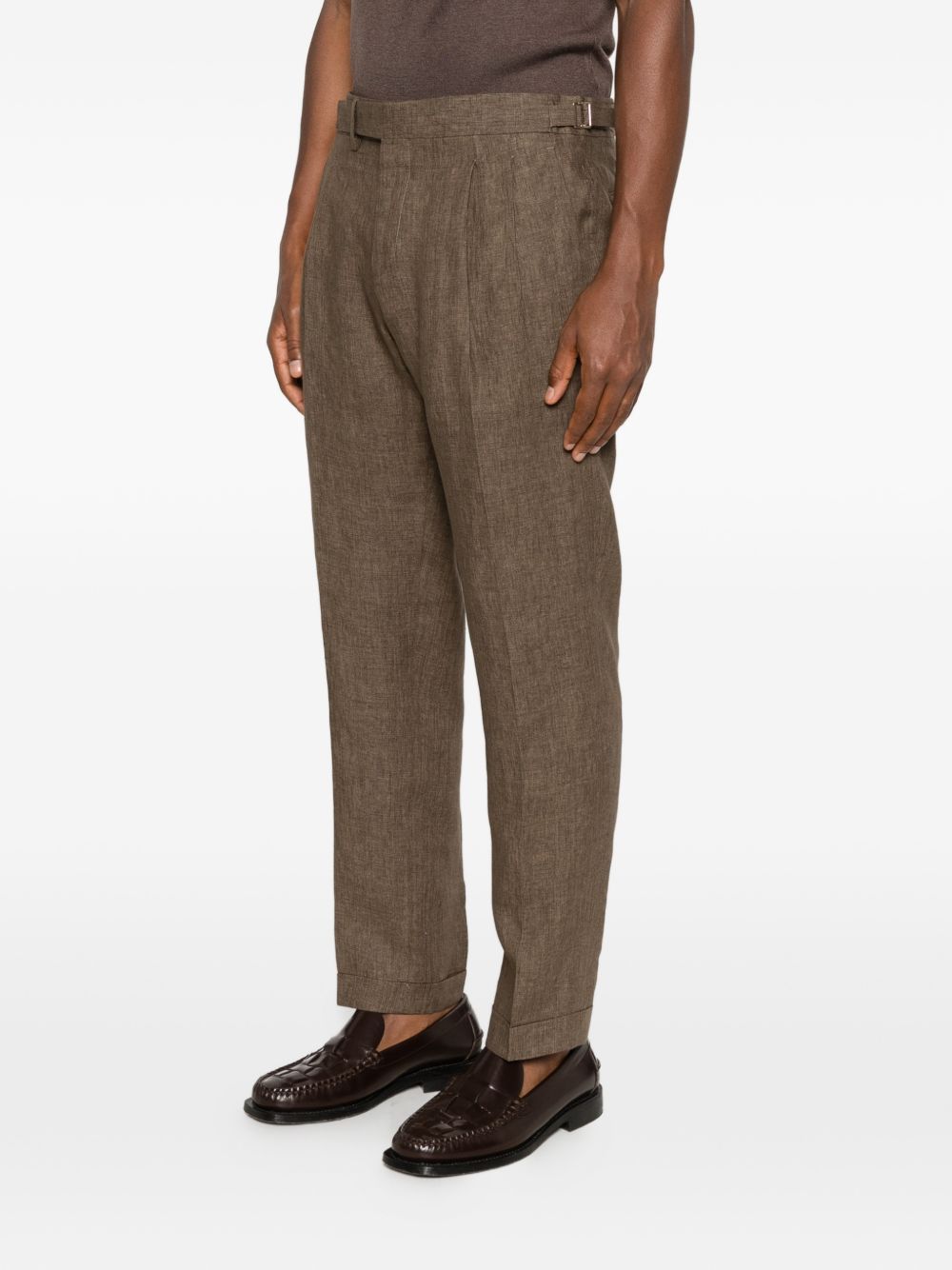 Pantaloni con regolazioni laterali in marrone Briglia 1949 - uomo 