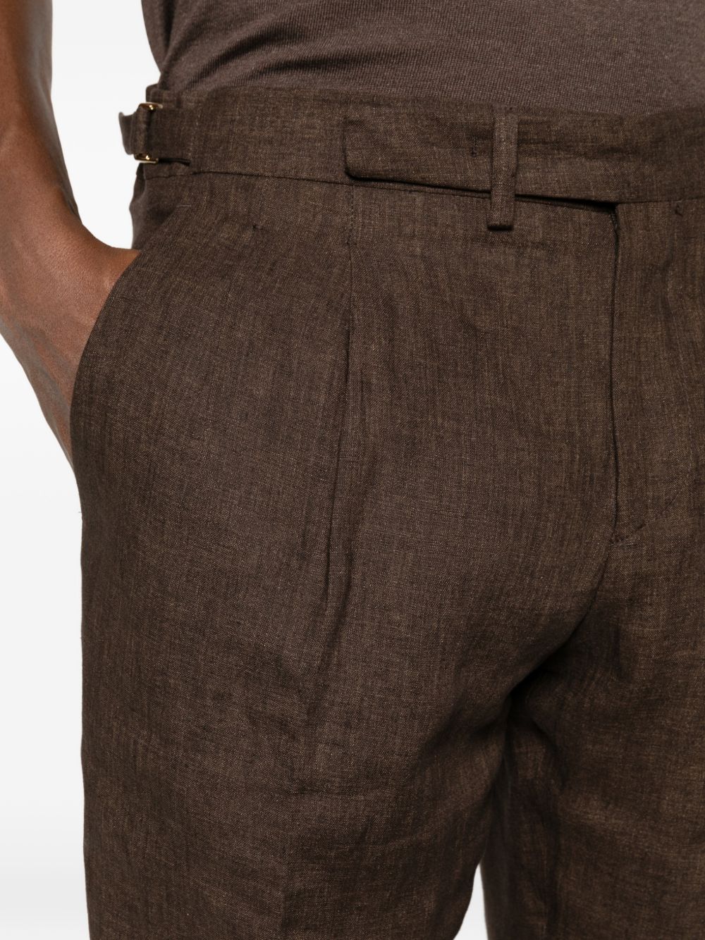 Pantaloni Quartieris con regolazioni laterali in marrone Briglia 1949 - uomo 