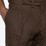Pantaloni Quartieris con regolazioni laterali in marrone Briglia 1949 - uomo 