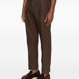 Pantaloni Quartieris con regolazioni laterali in marrone Briglia 1949 - uomo 