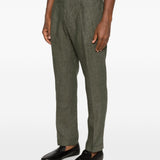 Pantaloni con pieghe e regolazione laterale in verde Briglia 1949 - uomo 