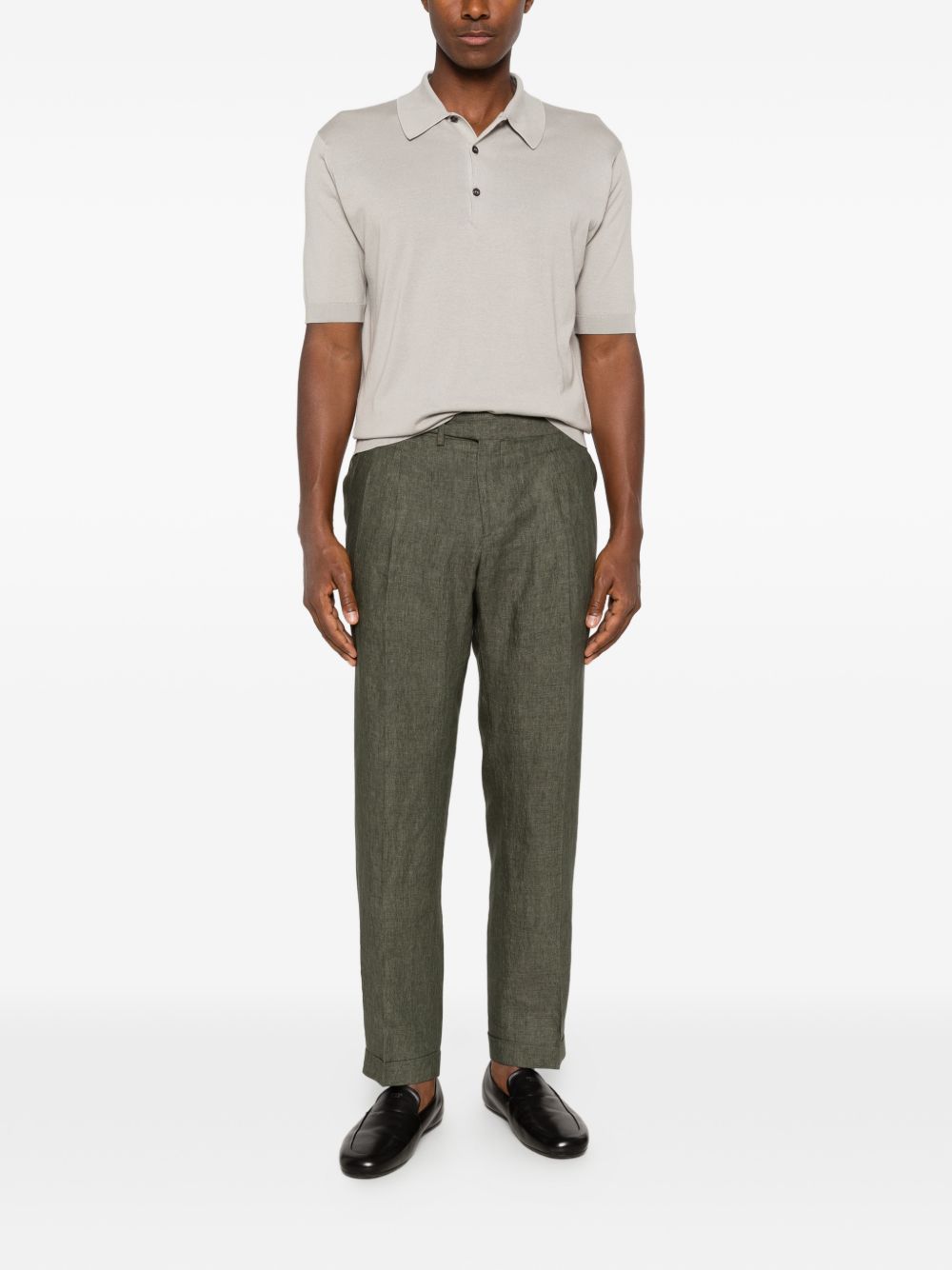 Pantaloni con pieghe e regolazione laterale in verde Briglia 1949 - uomo 