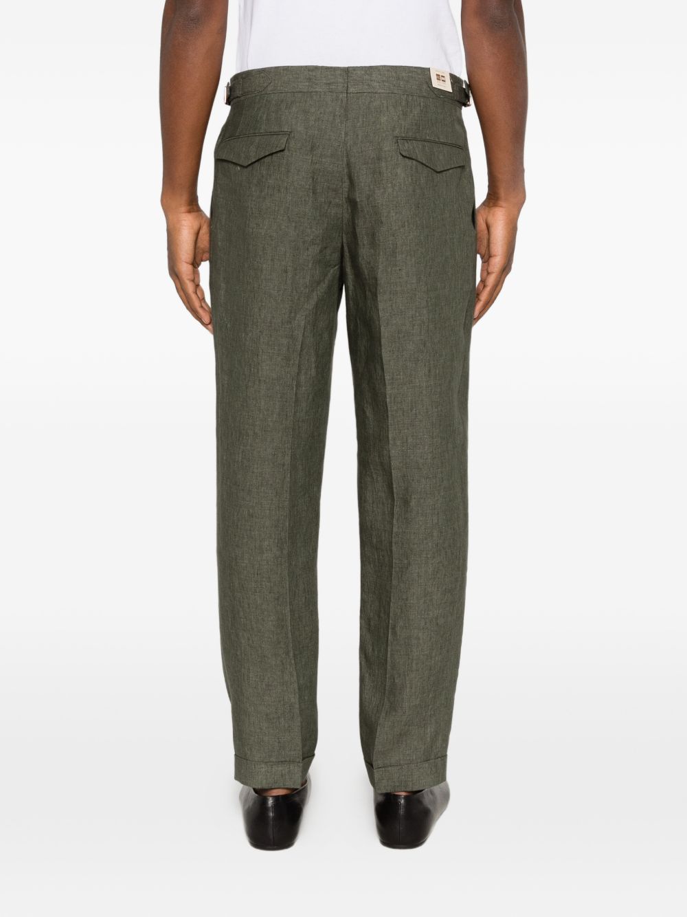 Pantaloni con pieghe e regolazione laterale in verde Briglia 1949 - uomo 